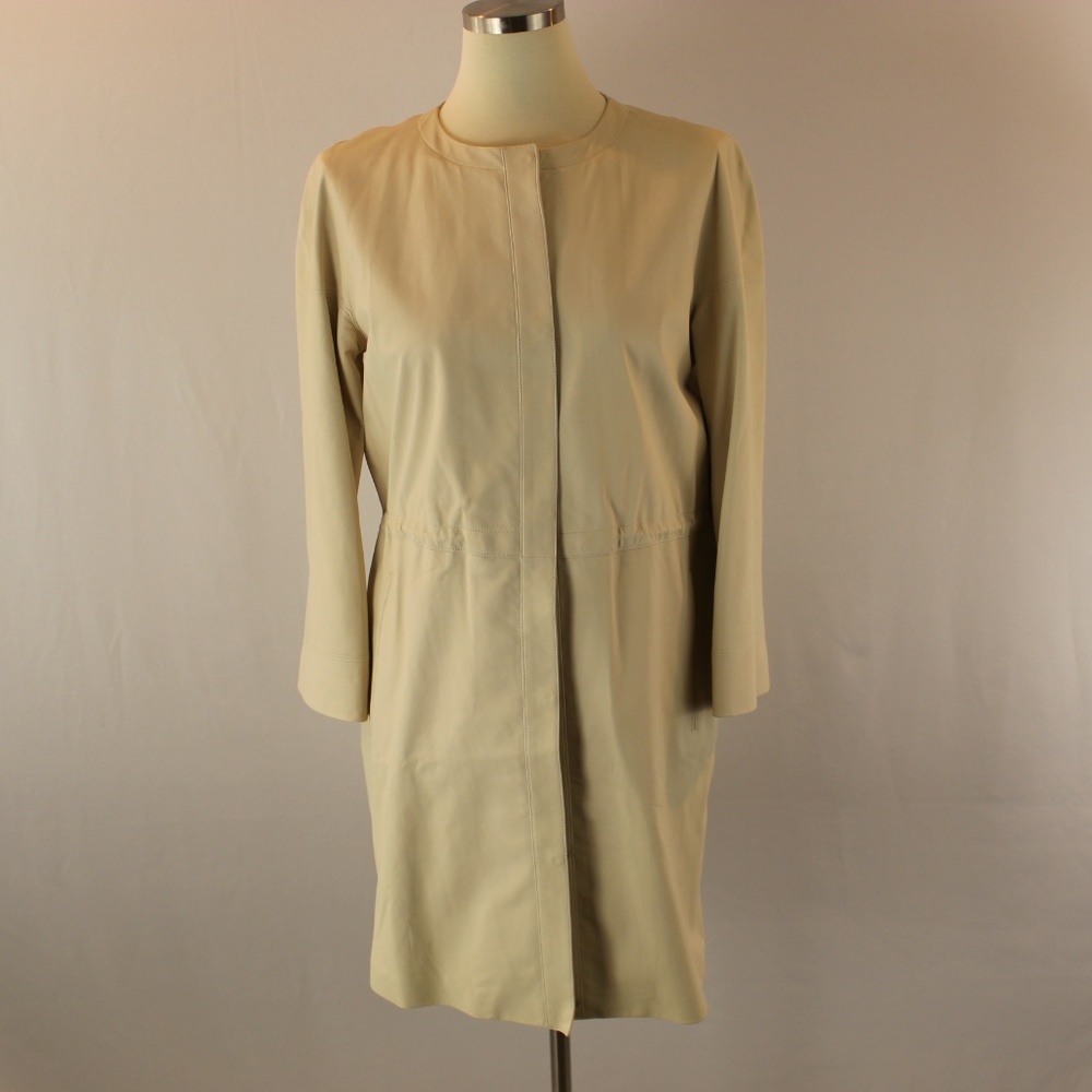 SOLD - LORO PIANA Leather Knee-Length Coat - SOLD - Picture 3 of 7